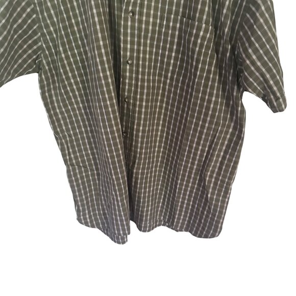 Timber Creek by Wrangler green and white check short sleeve shirt size XL - Picture 5 of 6